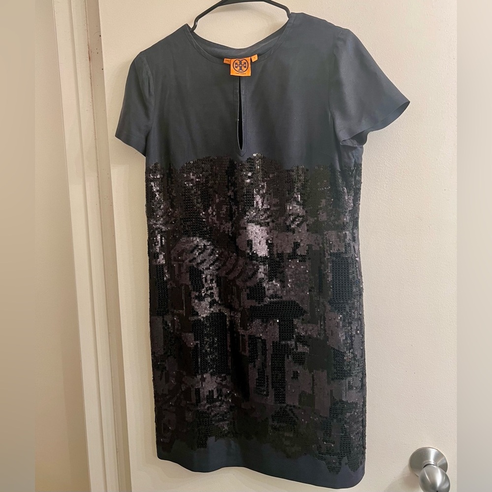 Tory Burch Elegant Black Sequin Dress